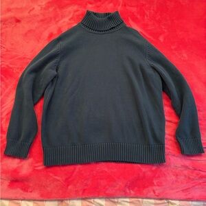 Croft & Barrow Navy 100% Cotton Turtleneck Sweater
